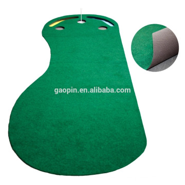 Vente chaude Personnalisé 3&#39;x9 &#39;Tapis de Golf En Forme de Pied en Caoutchouc Intérieur Mini Tapis de Golf